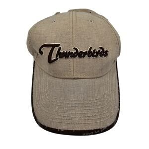 Thunderbirds ambassadors in Blue Strapback Baseball Hat Cap Beige Embroidered